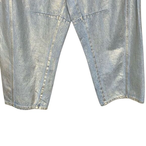 Universal Thread NWT high rise curved leg jeans with shiny silver sheen size 17 - Picture 9 of 13